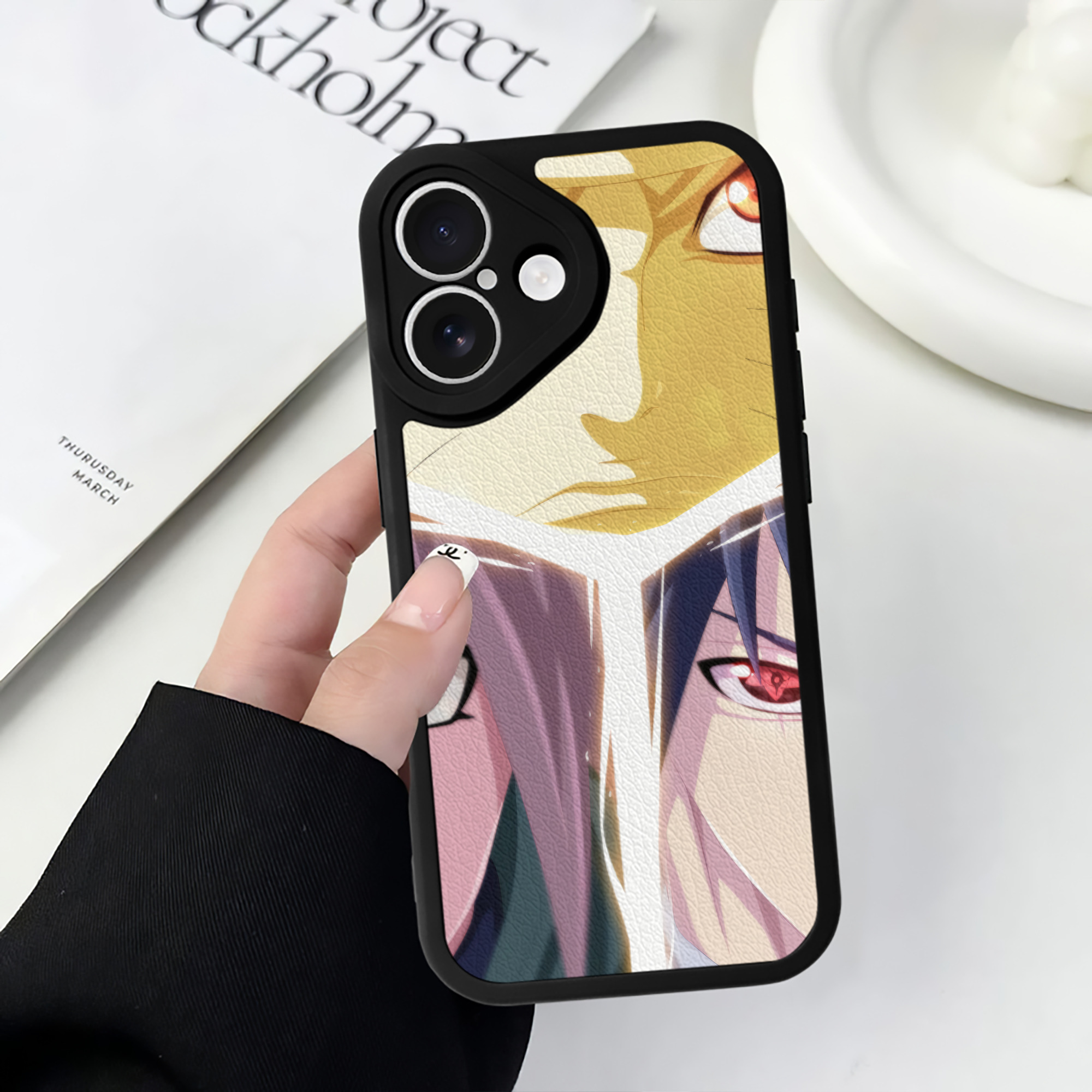 （画像用） NARUTO -ナルト- NARUTO -ナルト- 疾風伝 【iPhone 16シリーズ対応】シリコンスマホケース（レザー調） 材質：シリコン